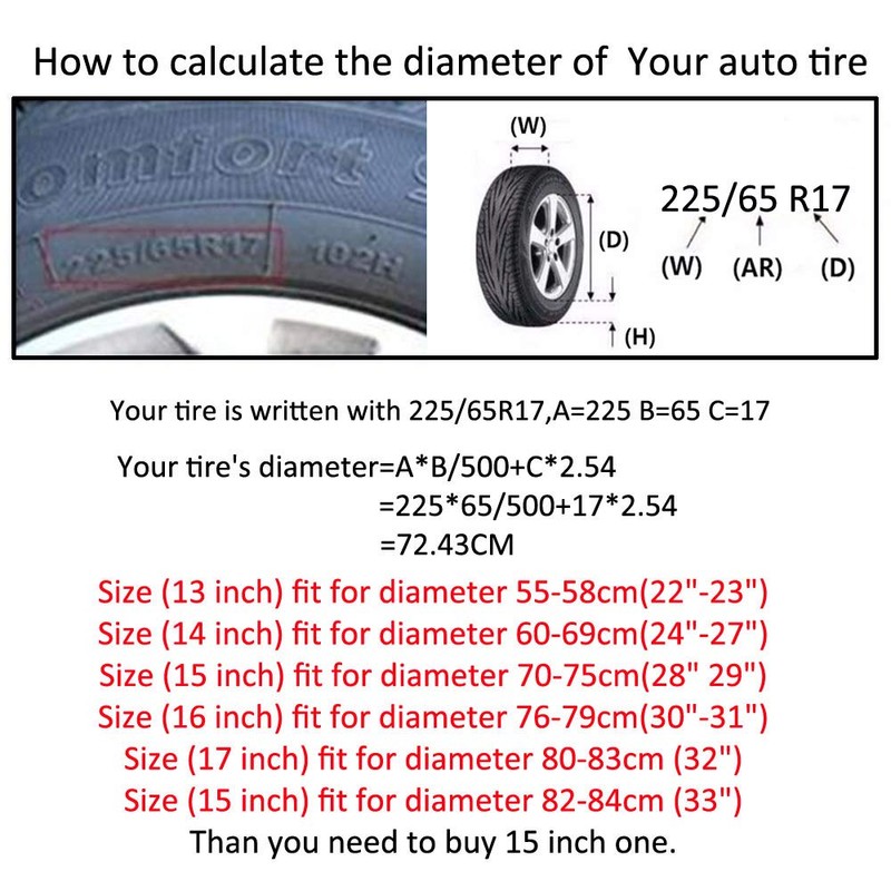 ESUPPORT Spare Tire Cover 17" inch Wheel Tyre Protector Case