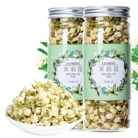 Dried Jasmine Flowers - 30g*2can - 100% Natural Jasmine Tea Edible Flowers - Premium Jasmine Buds Tea - Non-GMO - Perfect For Tea. (Dried Jasmine Flowers（茉莉花）)