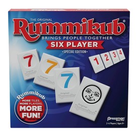 Pressman Rummikub Six Player Edition - The Classic Rummy Tile Game - Más Azulejos y más Jugadores para más diversión, Azul