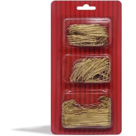 Bexter 300 Pack of Gold Ornament Hooks Christmas Tree Decorating Hooks- Metal Wire Ornament Hooks for Christmas Tree Decoration Hanging (Gold) (Happy Holidays!!)