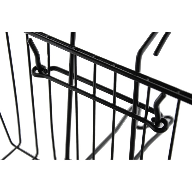 Wire Bike Basket Mesh Shopping Bicycle Front Handle Shopper Black