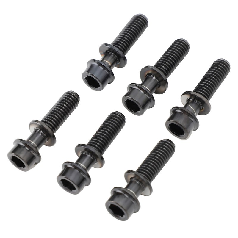 6PCS Bike Stem Bolts Titanium Alloy M5x20mm Bike Handlebar Stem