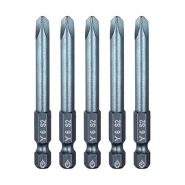 sourcing map 5pcs Y-Shaped Screwdriver Bit 1/4" Hex Shank Y6 Magnetic Head 2.6" Length S2 Steel Tri Wings Screw Driver Bit for Repair Work Electric Screwdriver, Blue