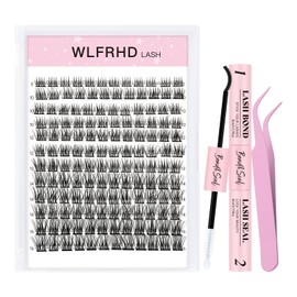 Wimpernverlängerungsset, DIY 144-teiliges Set mit einzelnen Wimpernclustern, Wimpernkleber und -versiegelung, Wimpernentferner, Applikator für Wimpernverlängerungen (781, D-Mix8-16 | Set01)