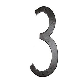 Montague Metal Products Standard Font Individual House Number, 3, 4-Inch