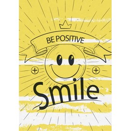 Be Positive Smile | 12-Inches By 18-Inches Inspirational Motivational Educational Classroom Posters |Great Gift Ideas For Teachers,Grown ups And Kids | P1066