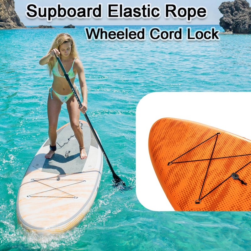 12 PCS Plastic Wheeled Cord Locks for Drawstring, Bungee E