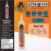 Gorilla Waterproof Caulk & Seal 100% Silicone Sealant, 10oz Cartridge,