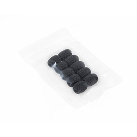 Total Length 1.0 inches (2.5 cm), Headset, Pin Microphone, Large, Microphone Windshield, Microphone Sponge, Loudspeaker, 10 Pieces, Black