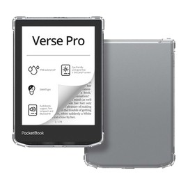 Clear Case for Pocketbook Verse/Verse Pro/Verse Color 6 in, Slim & Light Weight TPU Protective Clear Case with Raised Edge and Transparent Back, Clear
