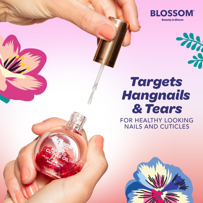 Blossom Cuticle Oil for Nails, Hydrating, Moisturizing, Scented Nail Oil