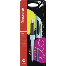 Fountain Pen - TABILO Flow SPORTY Puristblue/Black + 1 blue ink Cartridge