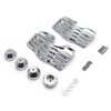 HTTMT- Chrome Slotted Finned Spark Plug Head Bolt Covers Compatible