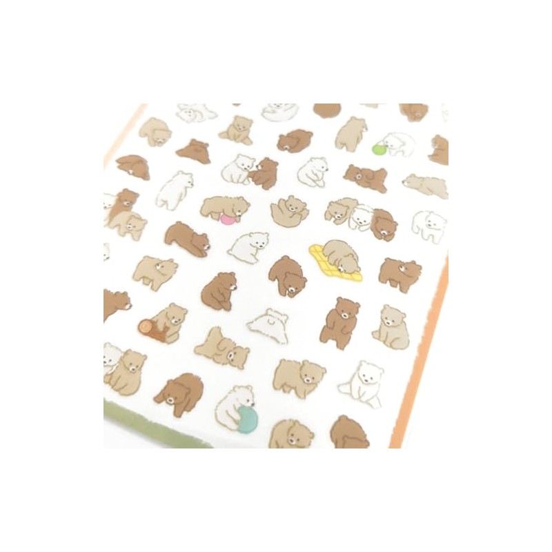 Petit Fuwa Sticker [Bear] Animal Cute 81876