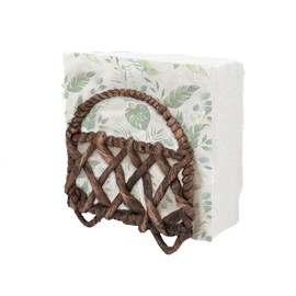 Handmade Napkin Holder for Table, Water Hyacinth Napkin Holders for Paper Napkins, Decorative Cocktail Napkin Holder, Wicker Tray Napkin Holders for Kitchen, Guest Towel Holder Tray for Bathroom