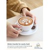 LE TAUCI 6 oz Cappuccino Cups with Saucers, Ceramic Coffee