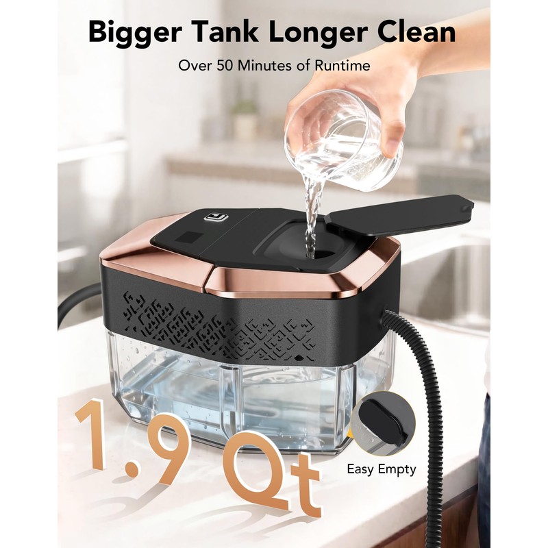 Homeasy Steam Cleaner for Home, 1500W Handheld Steamer for Cleaning