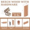 evory 4 Pack Coat Hooks Mounted Rustic Wooden Heavy Duty