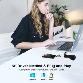 ZOWEETEK CAC Card Reader Military, Smart Card Reader DOD Military USB Common