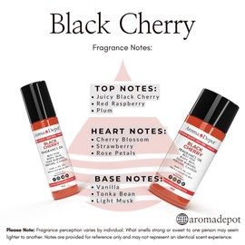 Aroma Depot 8 fl oz Black Cherry Fragrance Oil – Scent for Candle Making, Soap Making, Wax Melts, Diffusers, Body Oil Blends & Incense (240ml)