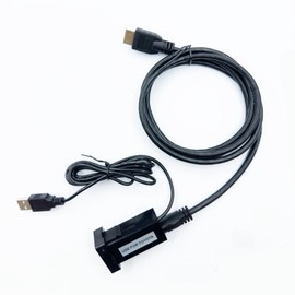 YOBIS USB Input Port & HDMI Input Port Audio Parts Switch Hole Panel for Toyota Vehicles, Switch Hole, USB Port, HDMI Input, Audio Relay, Music, Photo, Navigation Connection, Red LED Light, Approx. 1.3 x 0.9 inches (33 x 22 mm), USB + HDMI Extension Kit,