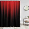 AAtter Red and Black Shower Curtain Ombre Modern Mens Gothic