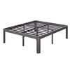 COMASACH 18 Inch Queen Bed Frame with Round-Corner Leg, No