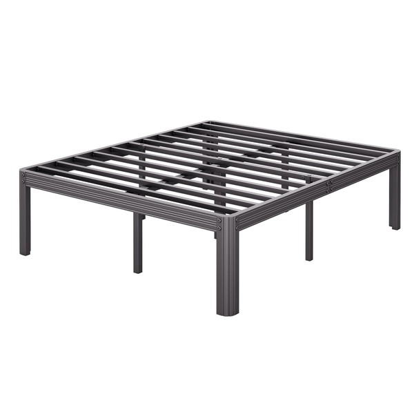 COMASACH 18 Inch Queen Bed Frame with Round-Corner Leg, No