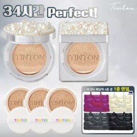 Tintone [틴톤][틴톤] [틴톤] 진주 리프팅 커버 쿠션 총 5개 + 아가타 패딩백 패키지 [TinTone] Pearl Lifting Cover Cushion Total 5 Pieces + Agatha Padding Bag Package [No. 21 / Pink Beige]