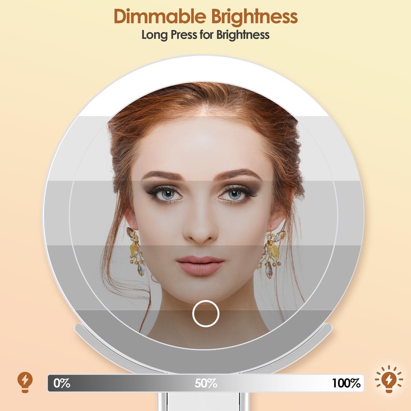 MIYADIVA Magnifying Mirror with Light, Double Sided 30X/1X Lighted Travel