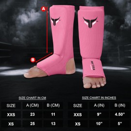 Mytra Fusion Kids Shin Instep Shin Pad Protector for Kickboxing Training Pads (Pink, X-Small)