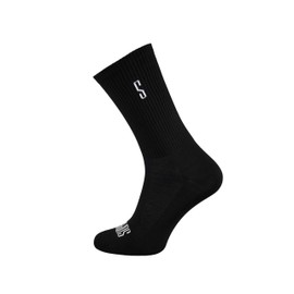 Support lineS Performance Ribbed Cycling Socks Breathable Moisture Wicking Elastic Fit for Hiking Walking Climbing Cycling Essential, black