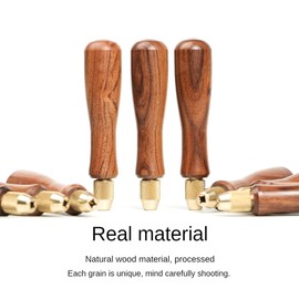 Kopinma Wood File Handle Wooden Handles with Brass Collet Chuck for Small Files Spare Parts Accessories Parts DIY
