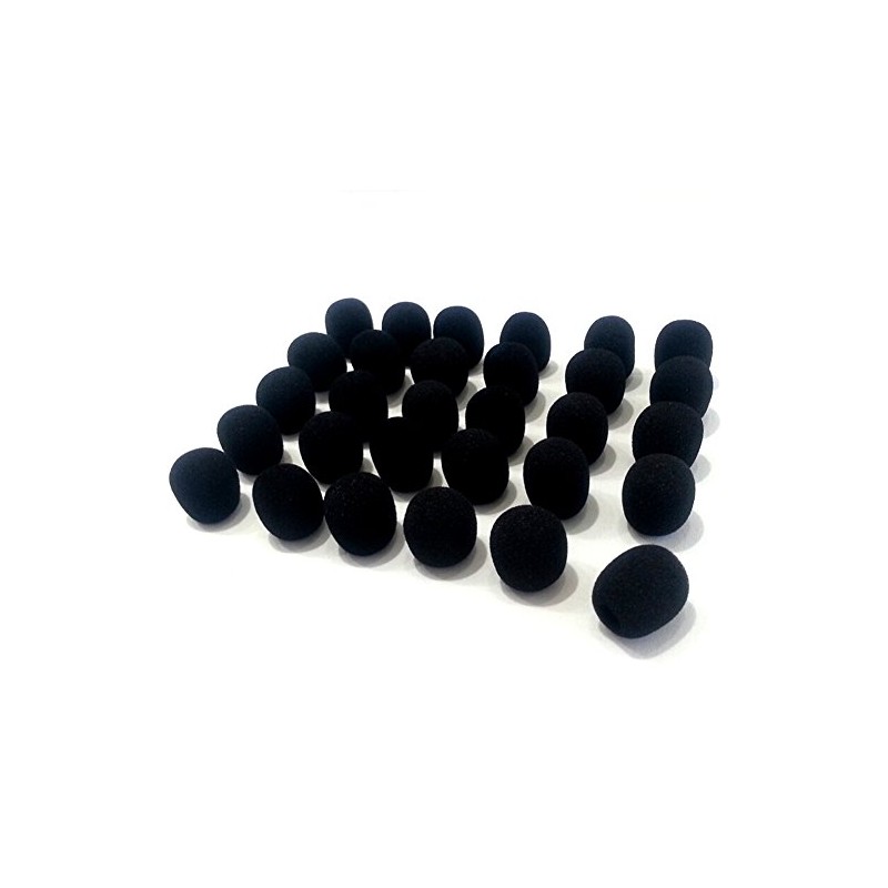 (TUISKU) Microphone Sponges Black Windshield 30 Pcs Set Income Pin