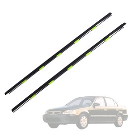 Getfarway 2 Pcs Left Right Door Window Weather Molding Outer Beltline Weatherstrips 72410-S03-003 Compatible with Honda Civic EK 1996-2000 72450-S03-003 Window Molding Trim Seal Belt Weather Stripping