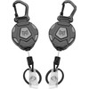 MNGARISTA 2-Pack Retractable Keychain, Heavy Duty Carabiner Badge Holder, Tactical