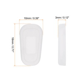 HARFINGTON 5 Pairs Eyeglass Nose Pads 3mm Thickness Silicone Anti-Slip Glasses Nose Grips Slip-on Glasses Nose Pads for Plastic Frames Glasses Sunglasses, White