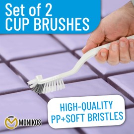 Bathroom Cleaning Brush – Set of 2, Compact and Flexible Tool for Hard-to-Reach Spaces