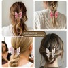 hisial 4Pcs Double Layered Butterfly Hair Claw Clips for Women
