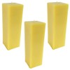Candlestock Handmade Beeswax Square Dripless Unscented Pillar Candle - Set