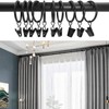 D-buy 20 Pcs Curtain Hooks with Clips, 1.5 inch Metal