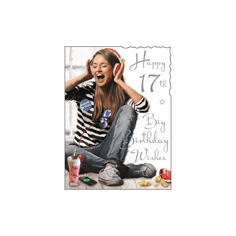 Happy 17th - Big Birthday Wishes - Card
