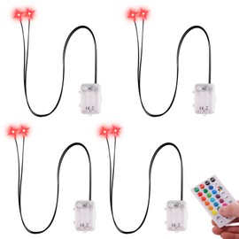 RGB LED Glowing Eyes with Remote – Color Changing & 9 Lighting Modes, Waterproof DIY Eye Lights for Masks, Pumpkins, Tombstones and Halloween Props (4 Pack)