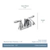 Moen Brantford Chrome Two-Handle Low-Arc Traditional Centerset Bathroom Faucet with