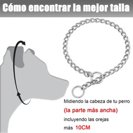 NIAWEA 2 Piezas Collar de Castigo para Perro,Collar Entrenamiento Perro,Acero Inoxidable 304,Ajustable,Cadena para Perro,Adecuado para Perros Grandes, Medianos y Pequeños (2.0mm×40cm)