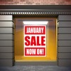 January Sale Sign, Window, wall Shops promotional advertising, A1 841x594mm,