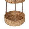3 Tier Hanging Fruit Basket, Handmade Natural Water Hyacinth Wall