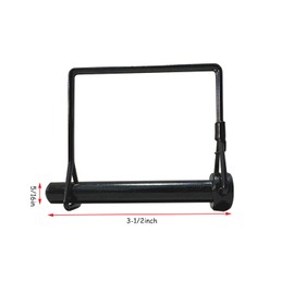 2 Pack 5/16 x 3-1/2 Inch Trailer Hitch Pin,Heavy Duty Towing Lock Pin,Black Steel Coupler Locking Pin,Quick Release Trailer Pin for Tractors,Trucks & Hitch Pin,Rust-Resistant,Durable (5/16X3-1/2)