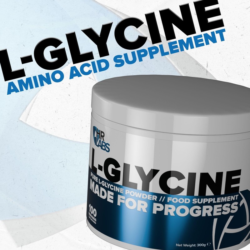 HR Labs HR Labs Pure L-Glycine Powder, Amino Acid, Easy