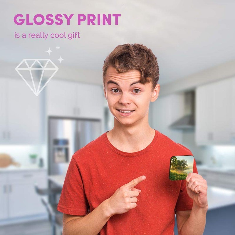 1 x Square MDF Fridge Magnet - Pretty River Riverside